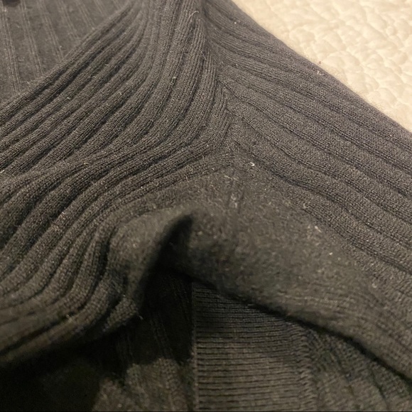 Vince Black 100% Cashmere Ribbed Cardigan - Picture 15 of 16